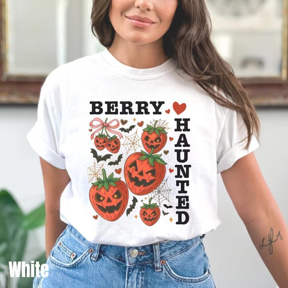 Strawberry Coquette Summerween Shirt, Scary Fruit Shirt, Summer Funny Shirt